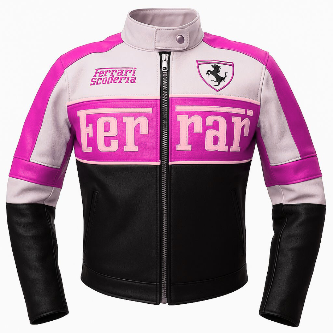 Miniatura 4 de CHAQUETA DAMA MOTERA FERRARI - COLOR: NEGRO-FUCSIA, TALLAS: L